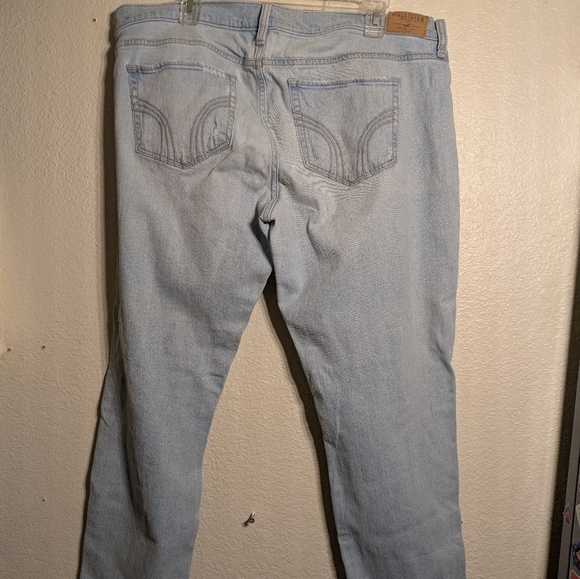 Holister Light Blue Distressed Jeans Size 15 W32 - Picture 8 of 8